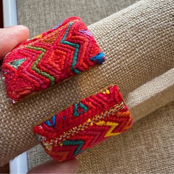 Noonday Collection Colorful Handcrafted Chevron Pattern Bracelet - Picture 2 of 4